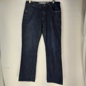 FIVE FOUR  BLUE STRAIG LEG RELAXED CLASSIC 5 POCKETS MEN'S JEANS PANTS SIZE: 33